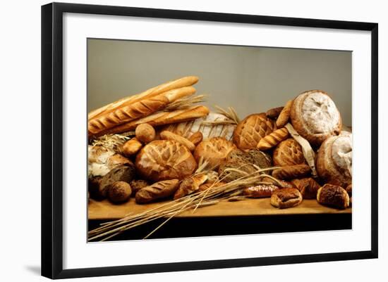 Assorted Baked Goods and Cereal Ears (Free-Standing)-Rauzier-Riviere-Framed Photographic Print