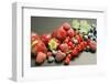 Assorted Berries with Leaves-Foodcollection-Framed Photographic Print