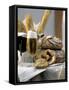 Assorted Bread with a Cold Glass of Beer-null-Framed Stretched Canvas