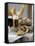 Assorted Bread with a Cold Glass of Beer-null-Framed Stretched Canvas