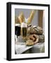 Assorted Bread with a Cold Glass of Beer-null-Framed Photographic Print