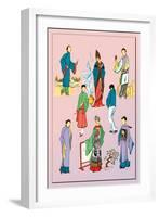 Assorted Chinese Costumes-null-Framed Art Print