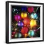 ASSORTED CHRISTMAS BALL TREE ORNAMENTS-Panoramic Images-Framed Photographic Print