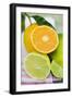 Assorted Citrus Fruit, Whole and Halved-Foodcollection-Framed Photographic Print