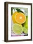 Assorted Citrus Fruit, Whole and Halved-Foodcollection-Framed Photographic Print