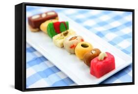 Assorted Colorful Sweets of India-SNEHITDESIGN-Framed Stretched Canvas