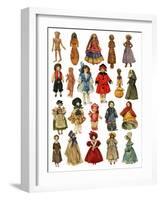 Assorted Dolls-English School-Framed Giclee Print