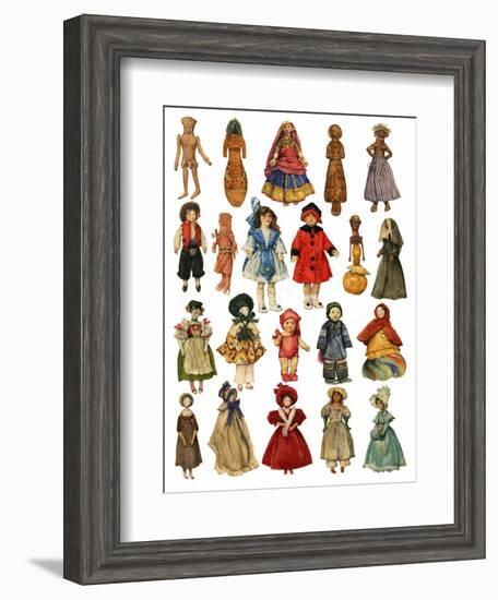 Assorted Dolls-English School-Framed Giclee Print