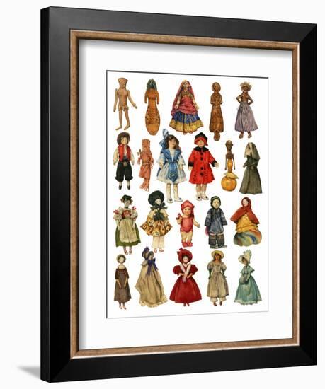 Assorted Dolls-English School-Framed Giclee Print