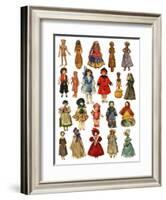 Assorted Dolls-English School-Framed Giclee Print