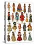 Assorted Dolls-English School-Stretched Canvas