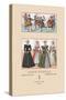 Assorted Fashions of Sixteenth Century French Noblewomen-Racinet-Stretched Canvas