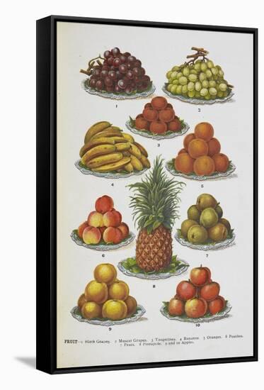 Assorted Fruits Including Pineapple-Isabella Beeton-Framed Stretched Canvas