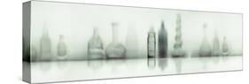 Assorted Glassware on a White Background-null-Stretched Canvas