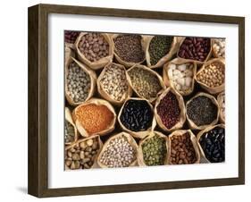 Assorted Peas, Lentils and Beans in Paper Bags-null-Framed Photographic Print