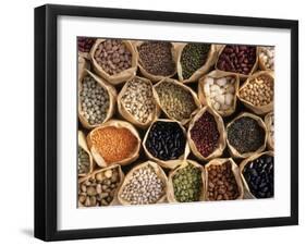 Assorted Peas, Lentils and Beans in Paper Bags-null-Framed Photographic Print