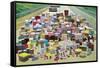 Assorted Plastic Household Containers on Highway-Found Image Press-Framed Stretched Canvas