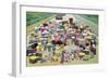 Assorted Plastic Household Containers on Highway-Found Image Press-Framed Photographic Print