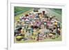 Assorted Plastic Household Containers on Highway-Found Image Press-Framed Photographic Print