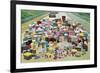 Assorted Plastic Household Containers on Highway-Found Image Press-Framed Photographic Print