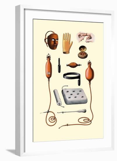 Assorted Rubber Medical Accessories-Jules Porges-Framed Art Print