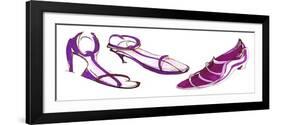 Assorted sandals - illustration-Neale Osborne-Framed Giclee Print