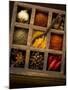 Assorted Spices in Type Case-Greg Elms-Mounted Photographic Print