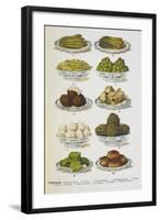 Assorted Vegetable Dishes-Isabella Beeton-Framed Giclee Print