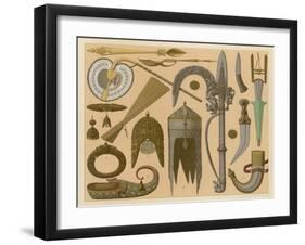 Assorted Weapons and Other Artefacts from India-null-Framed Art Print