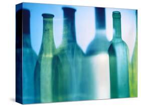 Assorted Wine Bottle Shadows-Ulrike Koeb-Stretched Canvas