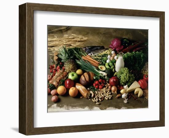 Assortment of Fruits, Vegetables & Nuts-null-Framed Photographic Print