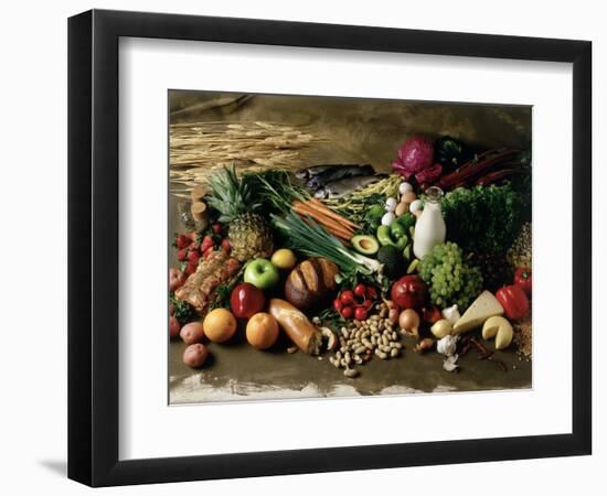 Assortment of Fruits, Vegetables & Nuts-null-Framed Photographic Print