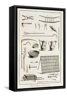 Assortment of Gardening Tools, from the Encyclopedie Des Sciences et Metiers by Denis Diderot-null-Framed Stretched Canvas