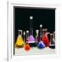 Assortment of Laboratory Flasks Holding Solutions-Tek Image-Framed Photographic Print