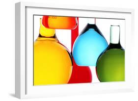 Assortment of Laboratory Glassware Flasks-Colin Cuthbert-Framed Photographic Print