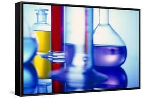 Assortment of Laboratory Glassware-Colin Cuthbert-Framed Stretched Canvas