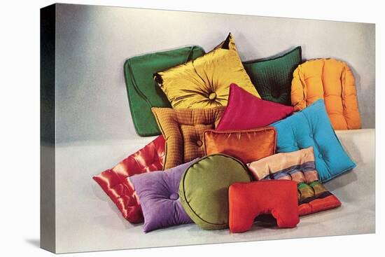 Assortment of Pillows, Retro-null-Stretched Canvas