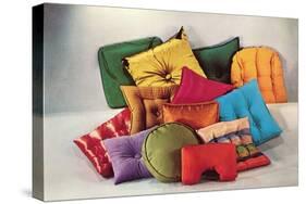 Assortment of Pillows, Retro-null-Stretched Canvas
