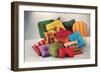 Assortment of Pillows, Retro-null-Framed Art Print