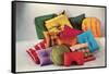 Assortment of Pillows, Retro-null-Framed Stretched Canvas