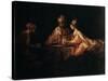 Assuerus, Haman and Esther, 1660-Rembrandt van Rijn-Stretched Canvas