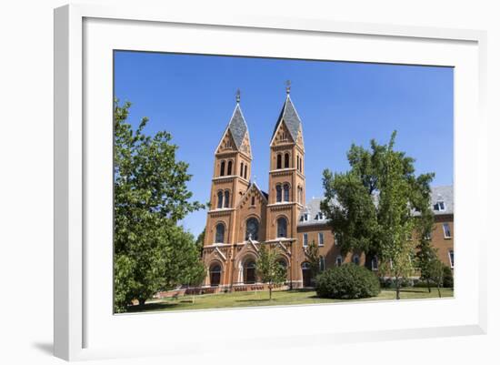 Assumption Abbey in Richardton, North Dakota, USA-Chuck Haney-Framed Photographic Print