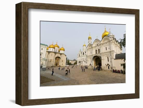 Assumption Cathedral, Ivan the Great Bell Tower, and Archangel Cathedral inside the Kremlin, UNESCO-Miles Ertman-Framed Photographic Print