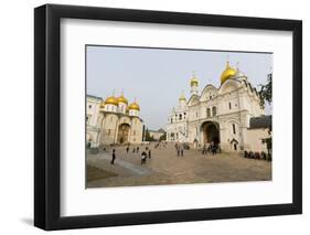 Assumption Cathedral, Ivan the Great Bell Tower, and Archangel Cathedral inside the Kremlin, UNESCO-Miles Ertman-Framed Photographic Print