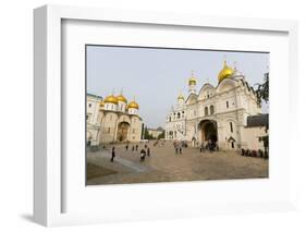 Assumption Cathedral, Ivan the Great Bell Tower, and Archangel Cathedral inside the Kremlin, UNESCO-Miles Ertman-Framed Photographic Print
