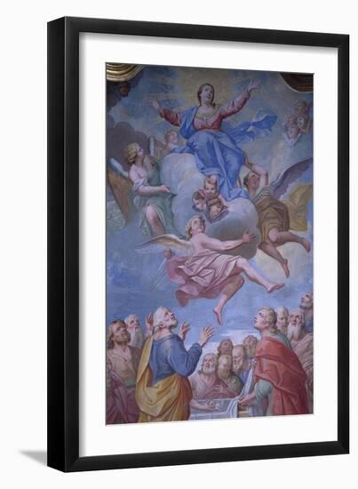 Assumption of Mary, Fresco-Giuseppe Mattia Borgnis-Framed Giclee Print