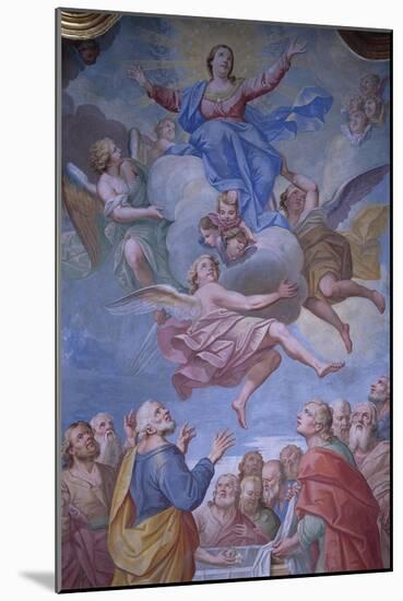 Assumption of Mary, Fresco-Giuseppe Mattia Borgnis-Mounted Giclee Print