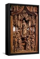 Assumption of the Virgin, Central Panel of the Marienaltar, 1505-10 (Limewood)-Tilman Riemenschneider-Framed Stretched Canvas