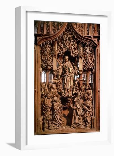 Assumption of the Virgin, Central Panel of the Marienaltar, 1505-10 (Limewood)-Tilman Riemenschneider-Framed Giclee Print