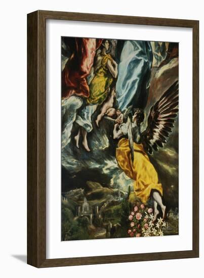 Assumption of the Virgin, detail-El Greco-Framed Giclee Print